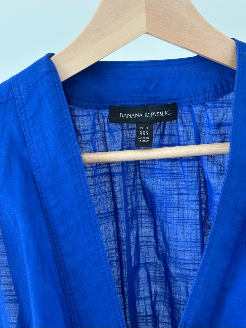 Banana Republic Sleeveless Wrap Cotton Midi Dress - Cobalt - Picture 7 of 9